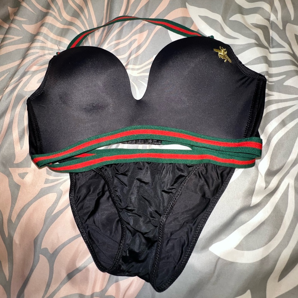 2 pc bikini black tags sz M fits a xs
